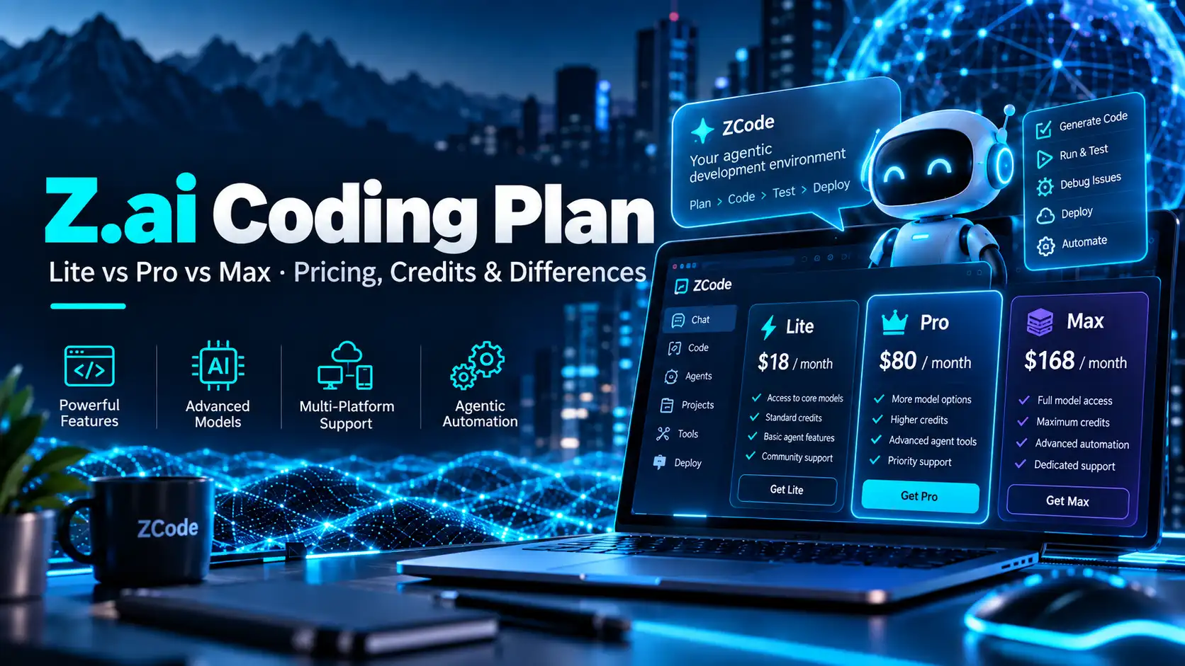 Z.ai Coding Plan: Lite vs Pro vs Max – Pricing, Credits & Differences
