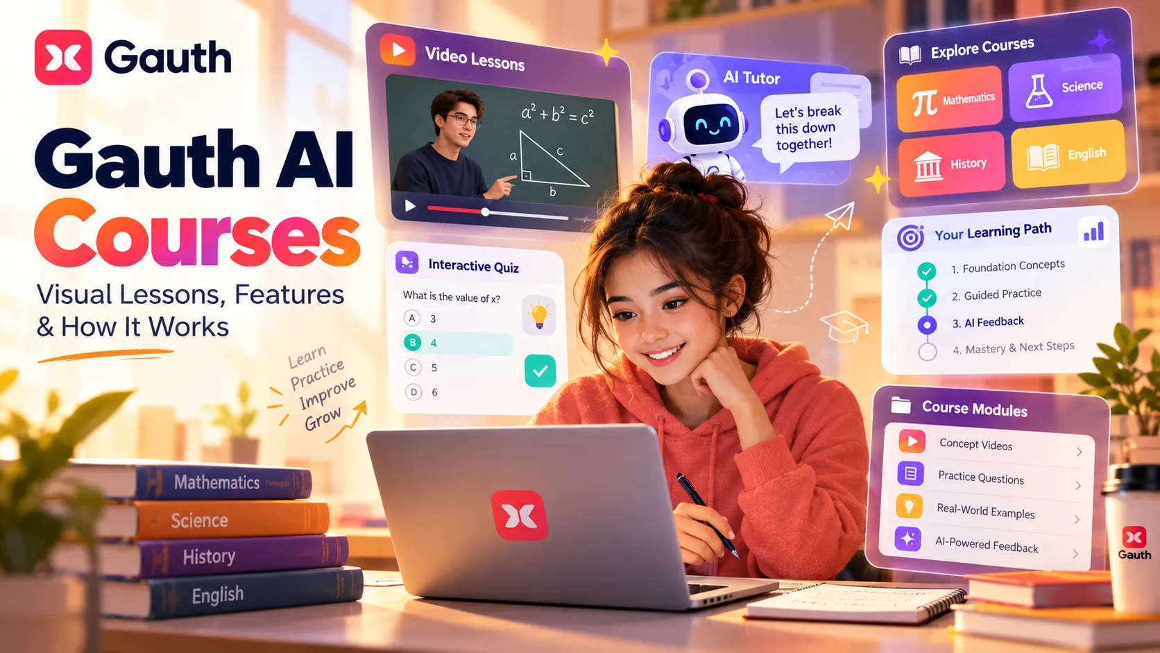 Gauth AI Courses visual lessons and learning journey featured image