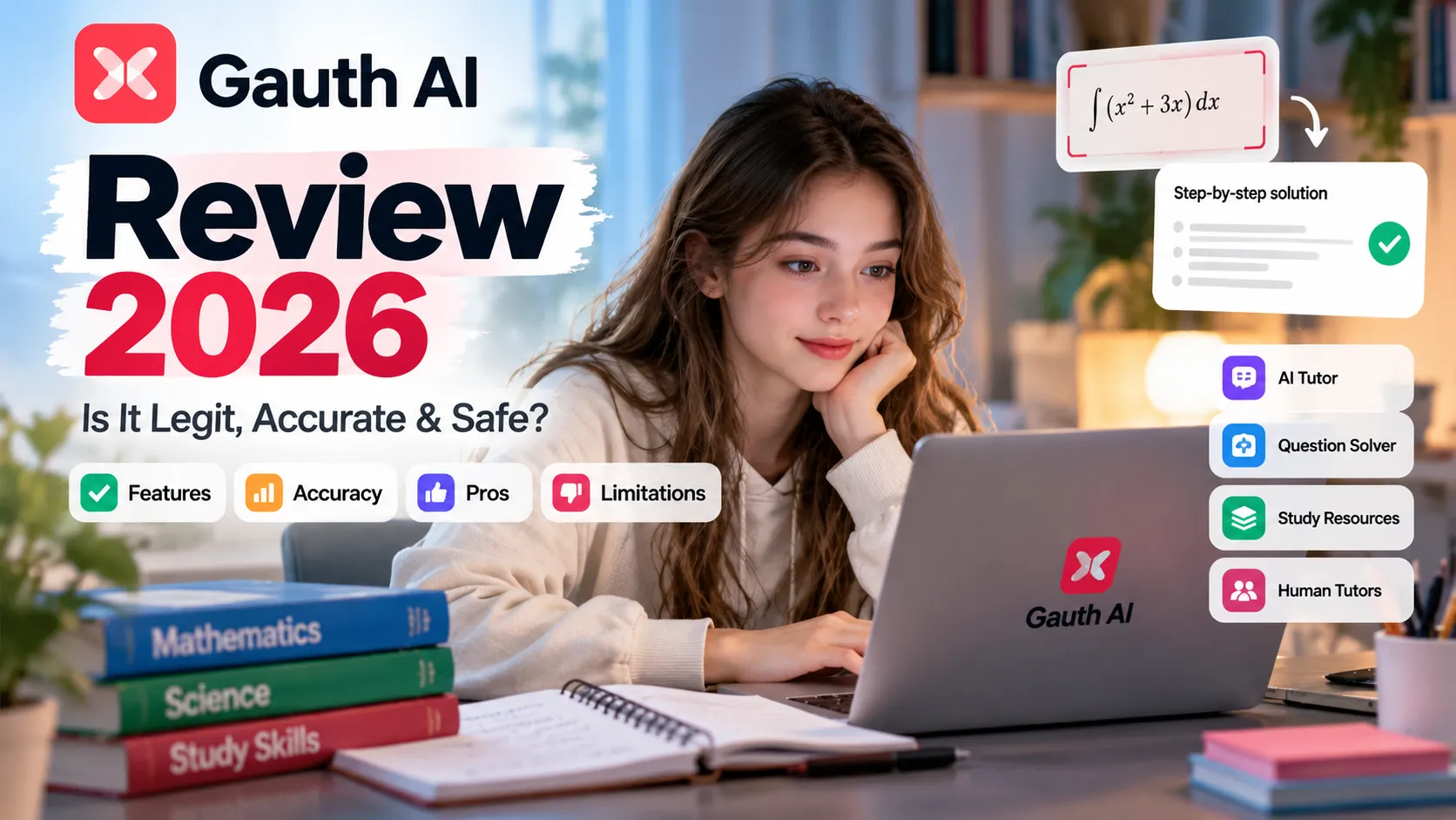 Gauth AI review 2026 features accuracy and safety featured image